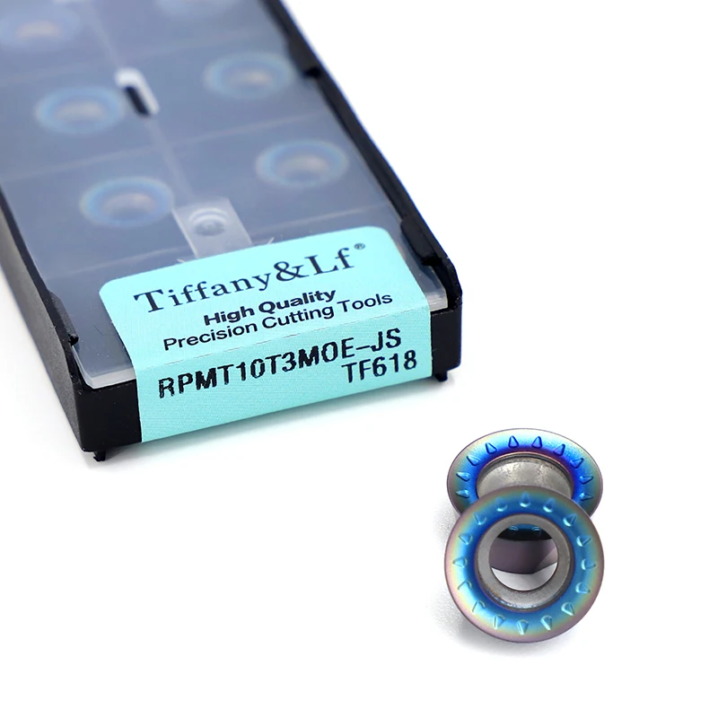 DESKAR RPMT10T3MOE-JS TF618 RPMT CNC Lathe Turning Tools Carbide Insert Milling End Face Round Shape Blade Cut Steel