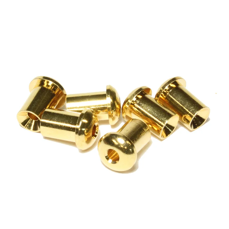 
CUSTOMIZED HIGH QUALITY GOLD LARGE TOP MOUNT GUITAR STRING FERRULES 