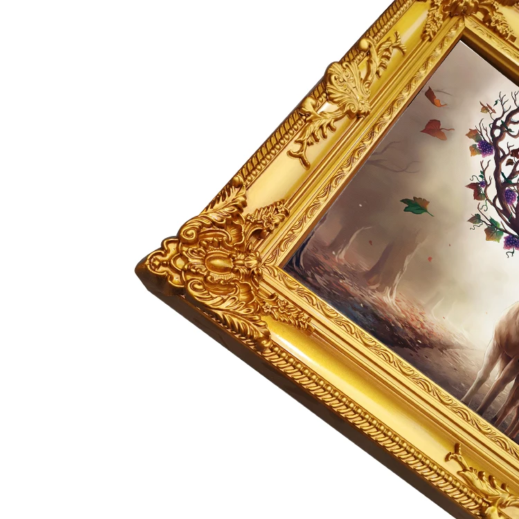 golden classical luxury wall picture photo frame blank canvas oil painting framed moulding for sale