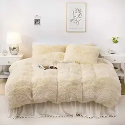 Bedding Quilt Cover Crystal Velvet European & American Style Plush Quilt Set Three-piece Set