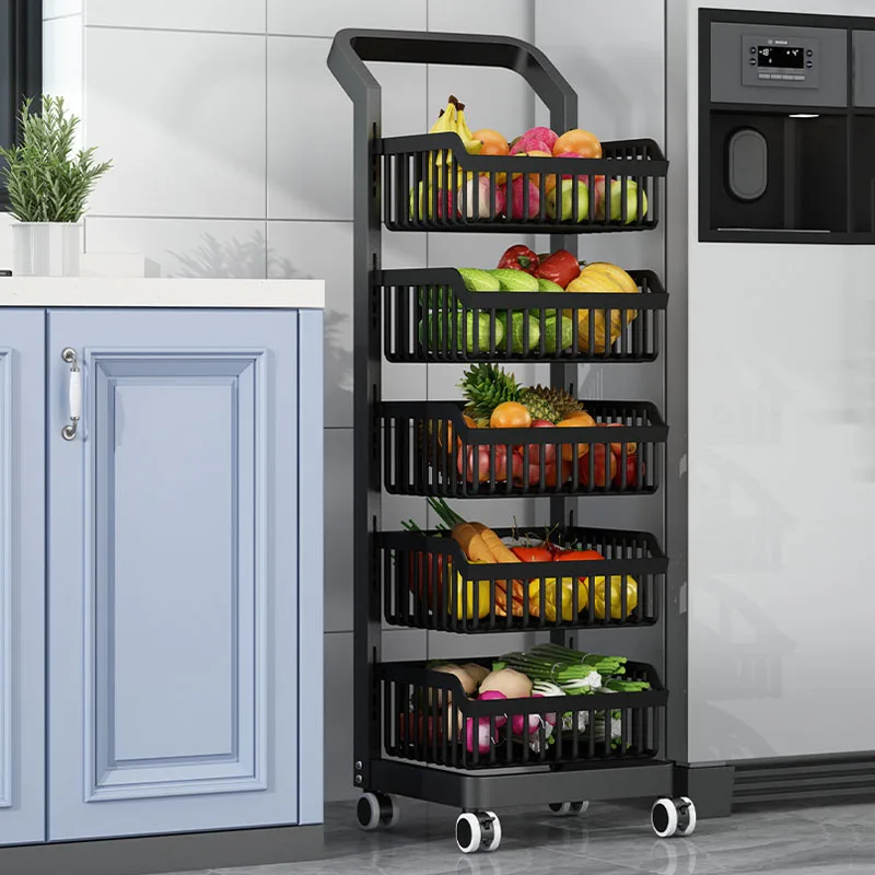 High Quality Multi-layer Detachable Kitchen Wire Baskets Shelf for Storage Rack