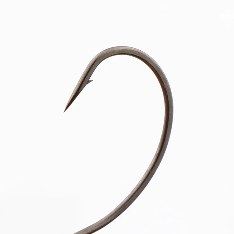 10pcs High Carbon Steel Fishhooks Barbed Hook Soft Lure Fishing Bait Fish Hooks High Barbed Fishing Hooks