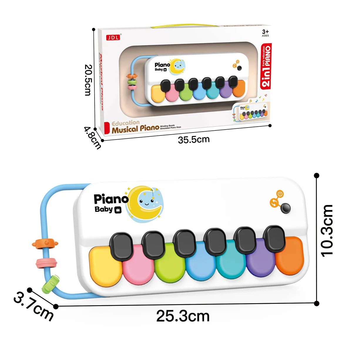 New Early Educational Electronic Piano Sensory Toys Multi-functional Musical Learning Set Beaded Electronic Piano Toys