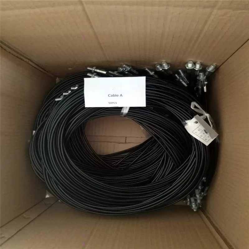 Fitness Equipment Accessories Nylon PU Coated Galvanized Steel Wire Rope Fitness Cable Pulley cable Set For Smith machine