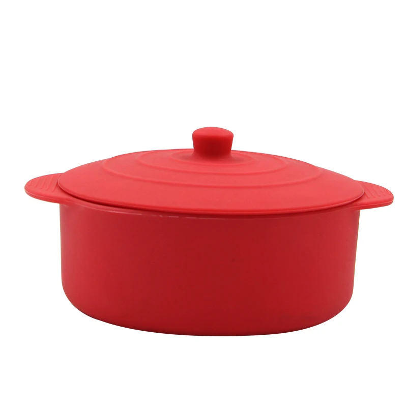 BPA Free Baby Bowl Silicone Portable Heat Resistant Mini Baby Silicone Snack Bowl With Lid