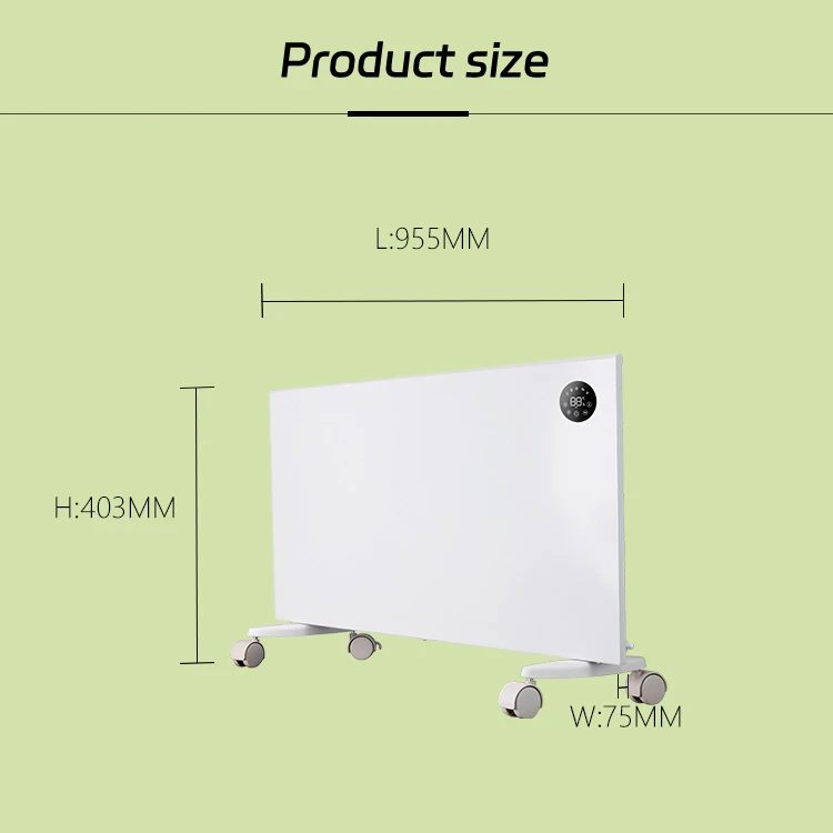 Convector Heater 1000/2000W Room Heater WiFi APP Electric Convection Wall Mounted Metal space heaters for winter home