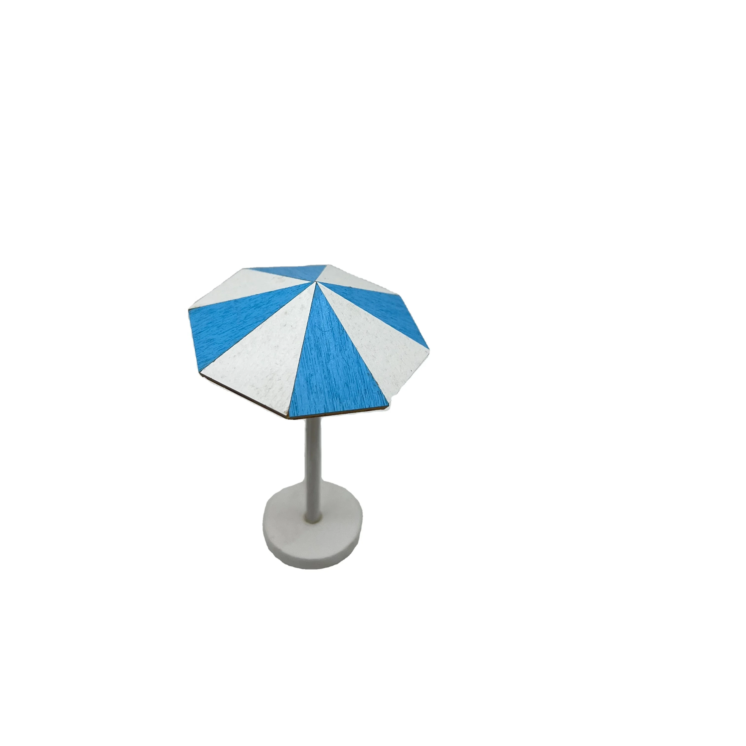 Elf outdoor ornaments blue beach umbrella for kids miniature doll house diy miniature toys