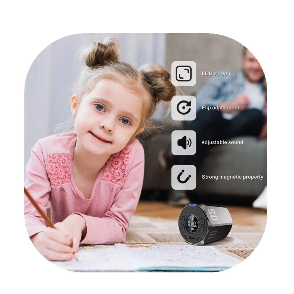 2022 New Product Mini Clock Countdown Stopwatch Daily Use Christmas Kitchen Oven/Home Gym Timer