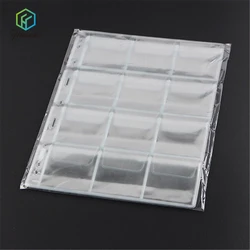 Transparent 12 Pockets Coin Collections Pages ClearPVC Loose-leaf For Coin Albums With 9 Holes Fit 3 4 Ring