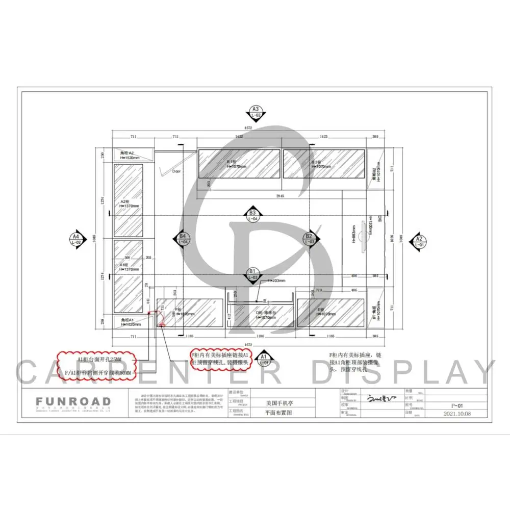 Custom cheap price golden aluminum Phone Kiosk interior Design Indoor showroom frame black panel glass tower display case