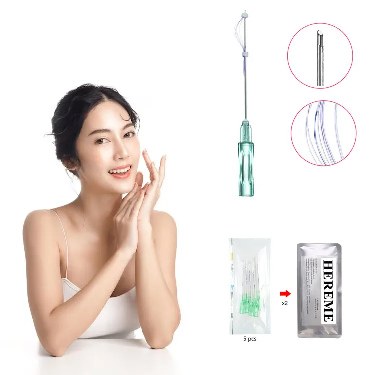 Heremefill Multi-thread 23G 38mm/60mm face lifting polydioxanone v lifting pdo thread suture with filling
