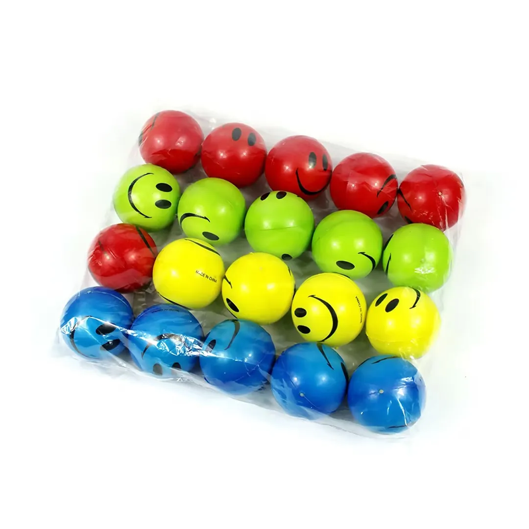 Hot Selling Custom PU Foam Yellow Funny Face Stress Ball Animal Pattern Fashion Design Stress Baseball Shape Stress Relief Toy