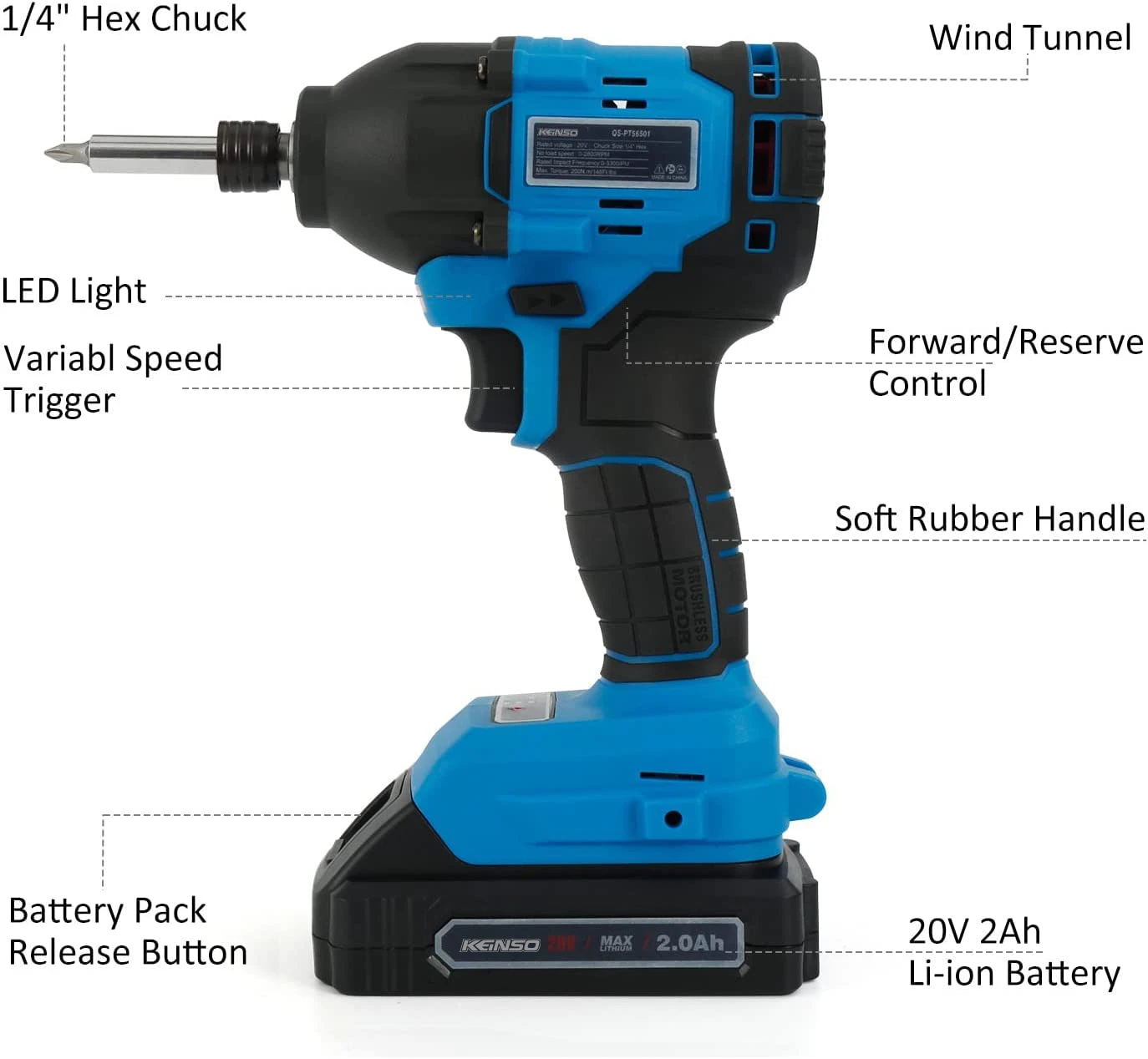 20V Electric Screwdriver Power Tool Set 200N.m Brushless Screwdriver  With Impact Function  Cordless Screwdriver Set
