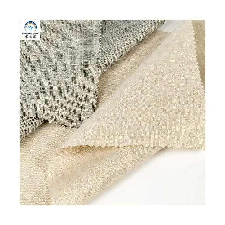 Unique design superior quality yarn dyed linen cotton with gold fiber fabric