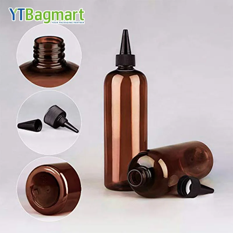 100ml Soft Hair Oil Dye Squeeze Applicator Packaging Bottle With Twist-open Dispensing Cap