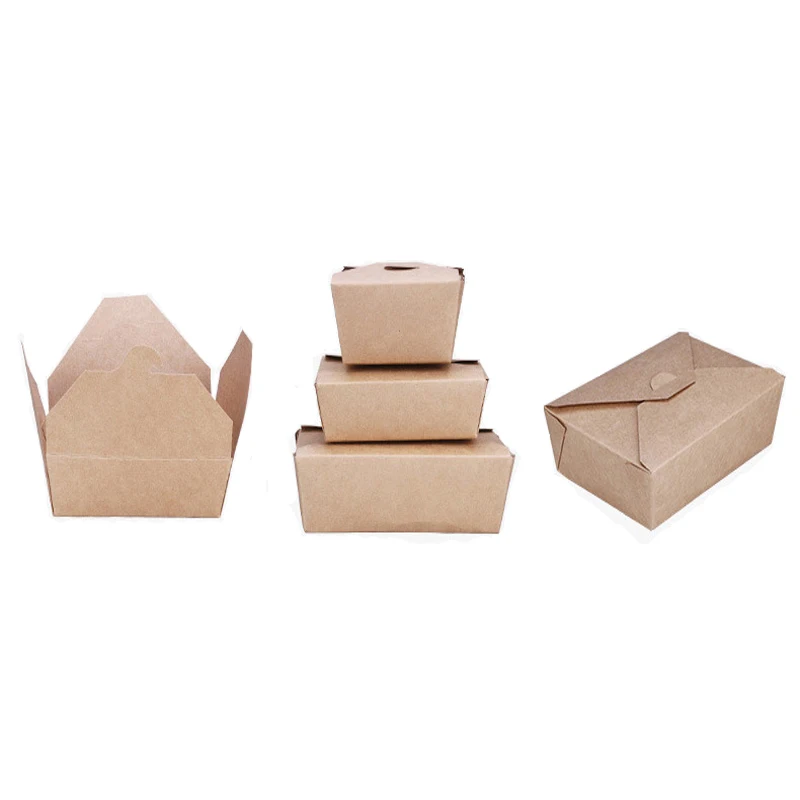 
Cheap price factory fruit salad container wholesale kraft food container box with window 