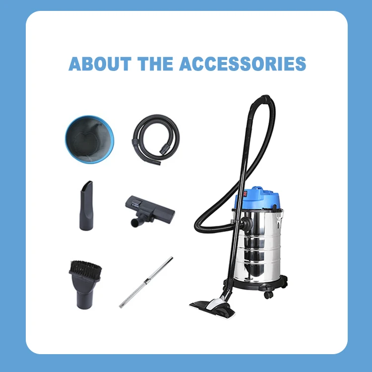 High quality commercial dry and wet blowing three-effect vacuum cleaner with Professional Accessory Set
