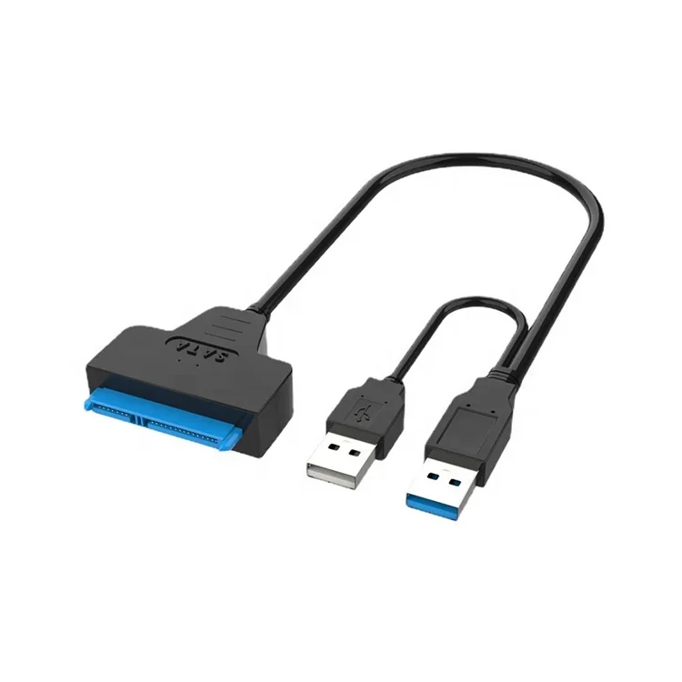 Высокоскоростной черный Жесткий диск 2,5 дюйма SSD HDD 4 ТБ USB 3,0 Sata адаптер для жесткого диска двойной USB 3,0 Sata кабель