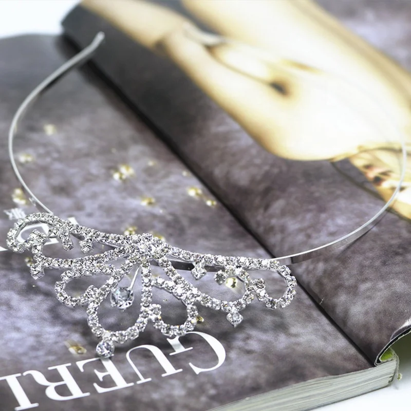 Hot Selling  Crystal Diamond Party Crowns Rhinestone Princess Crown For Girls