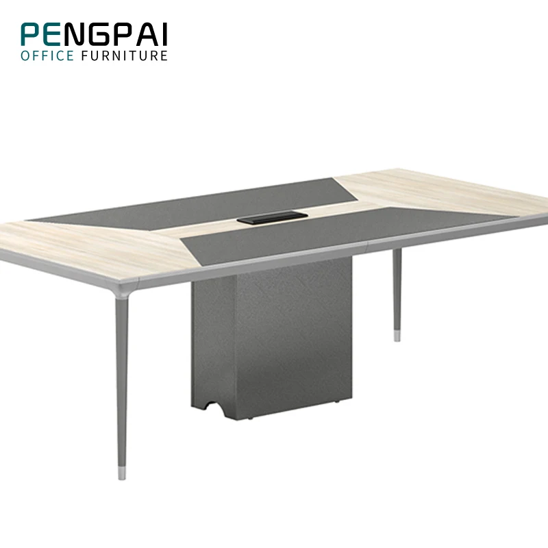 PENGPAI New design hardware frame modern office furniture 8 person conference table specifications