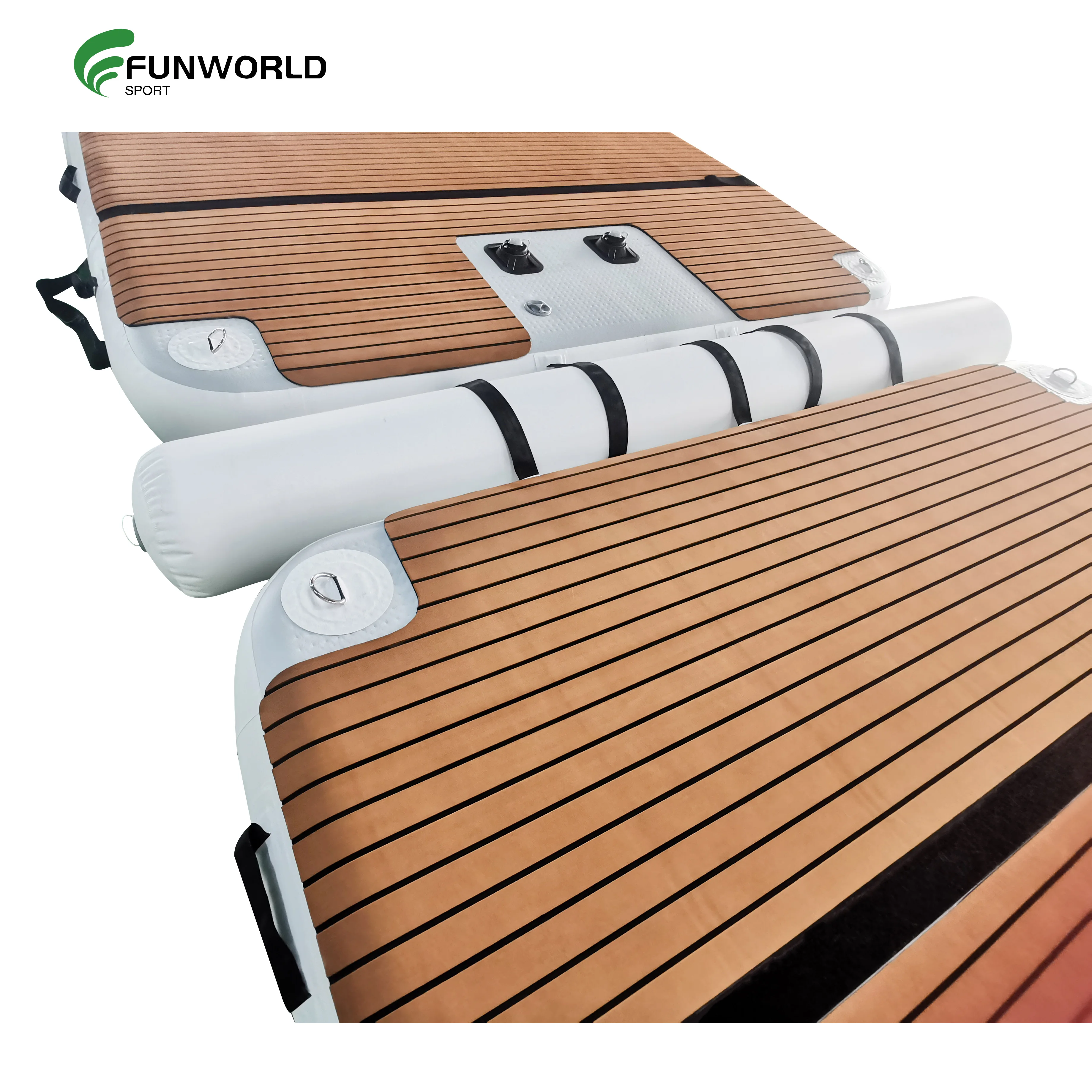 3x3x0.2m  Double Layer Drop stitch inflatable boat water swim floating platform yacht dock