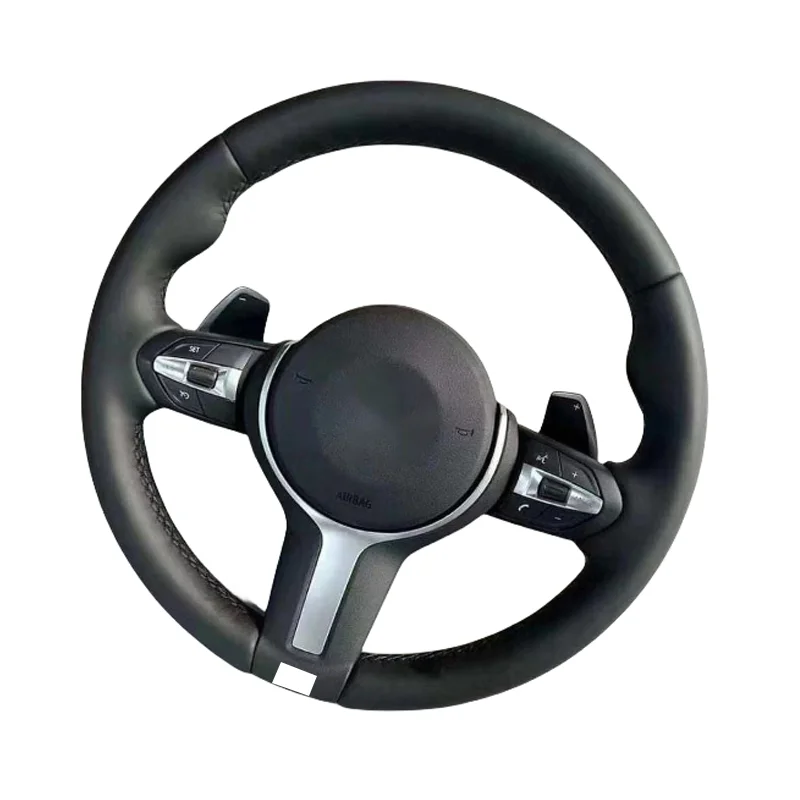 Custom leather/real carbon fiber steering wheel E34 E90 F10 F20 F32 X5 E70 X6 E71 M4 all series For BMW