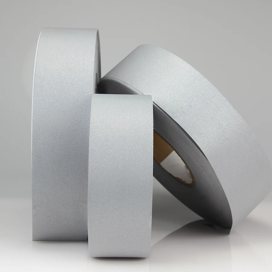 Silver TC Polyester and Cotton Reflective Fabric Reflective Tape For Clothing Sewing on High Visibility High Washable