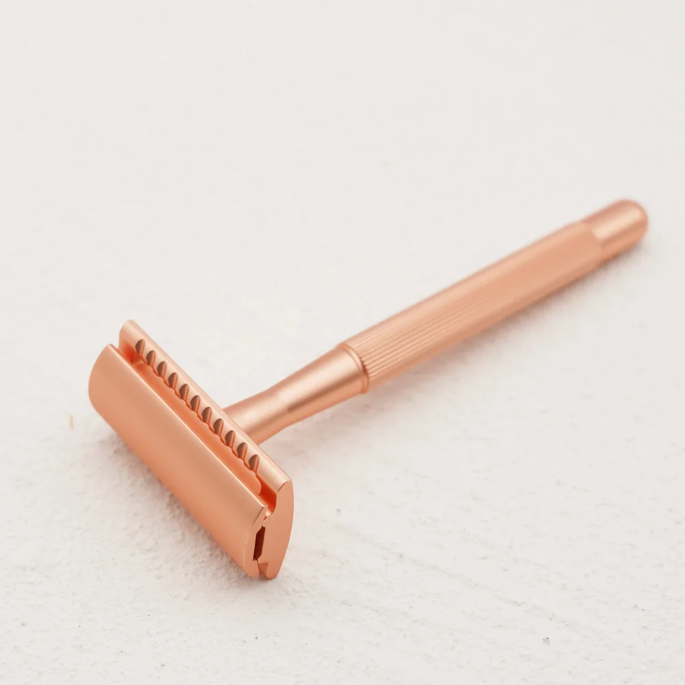 Custom colors brass handle safety metal double edge razor classic brass double edge metal shaving safety razor