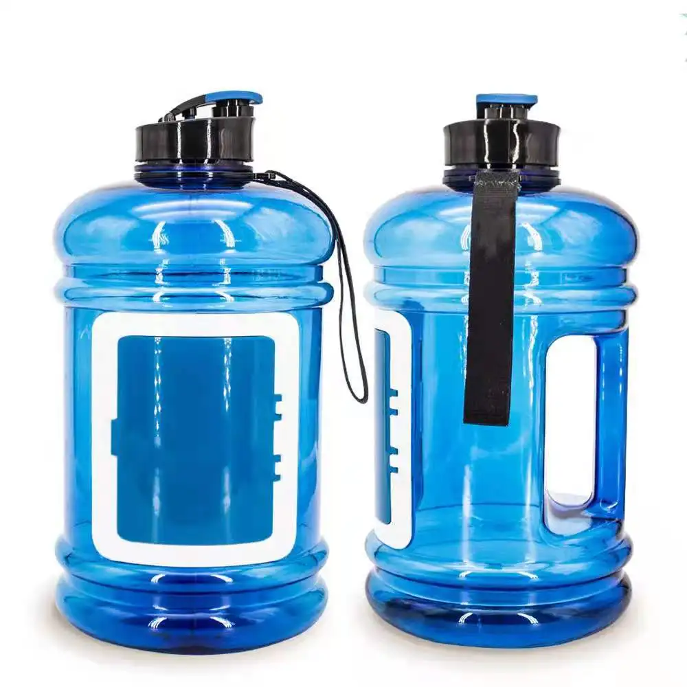 2.2L  TRITAN Body Large Capacity Sports Water Bottle with Containing Mark and Handle Silicone Snap BPA Free for Gym Fitness 73OZ