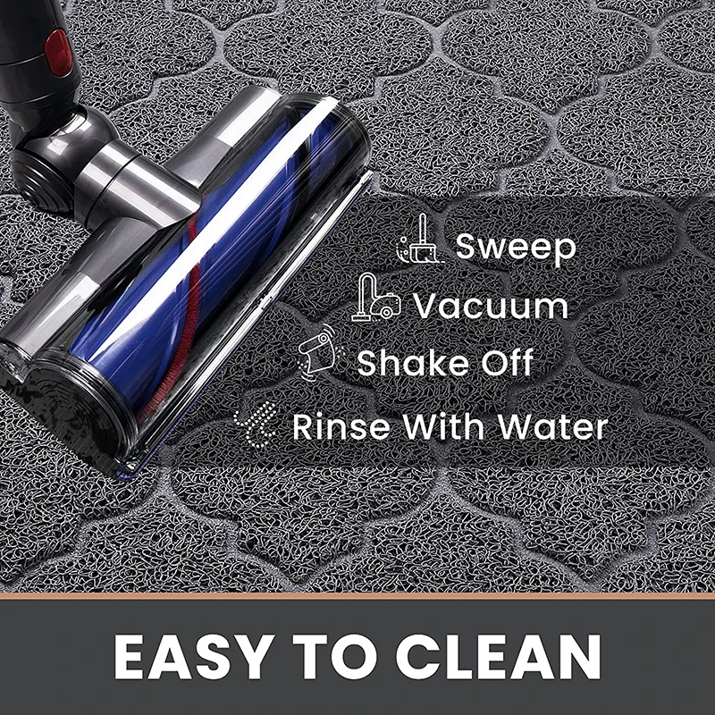 Non-Slip PVC Door Mat Durable Trap Dirt and Dust Front Door Welcome Mat for Entryway,Patio,Garage,High Traffic Areas