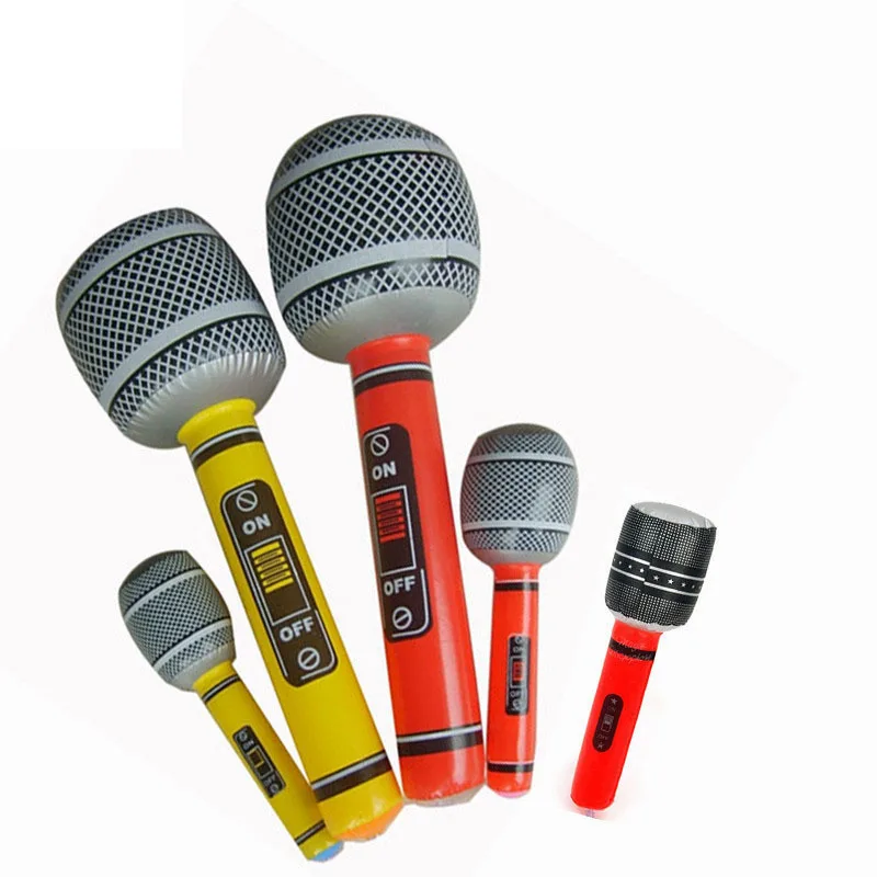 PVC inflatable musical instrument microphone radio toy stage prop guitar simulation instrument inflatable guitar