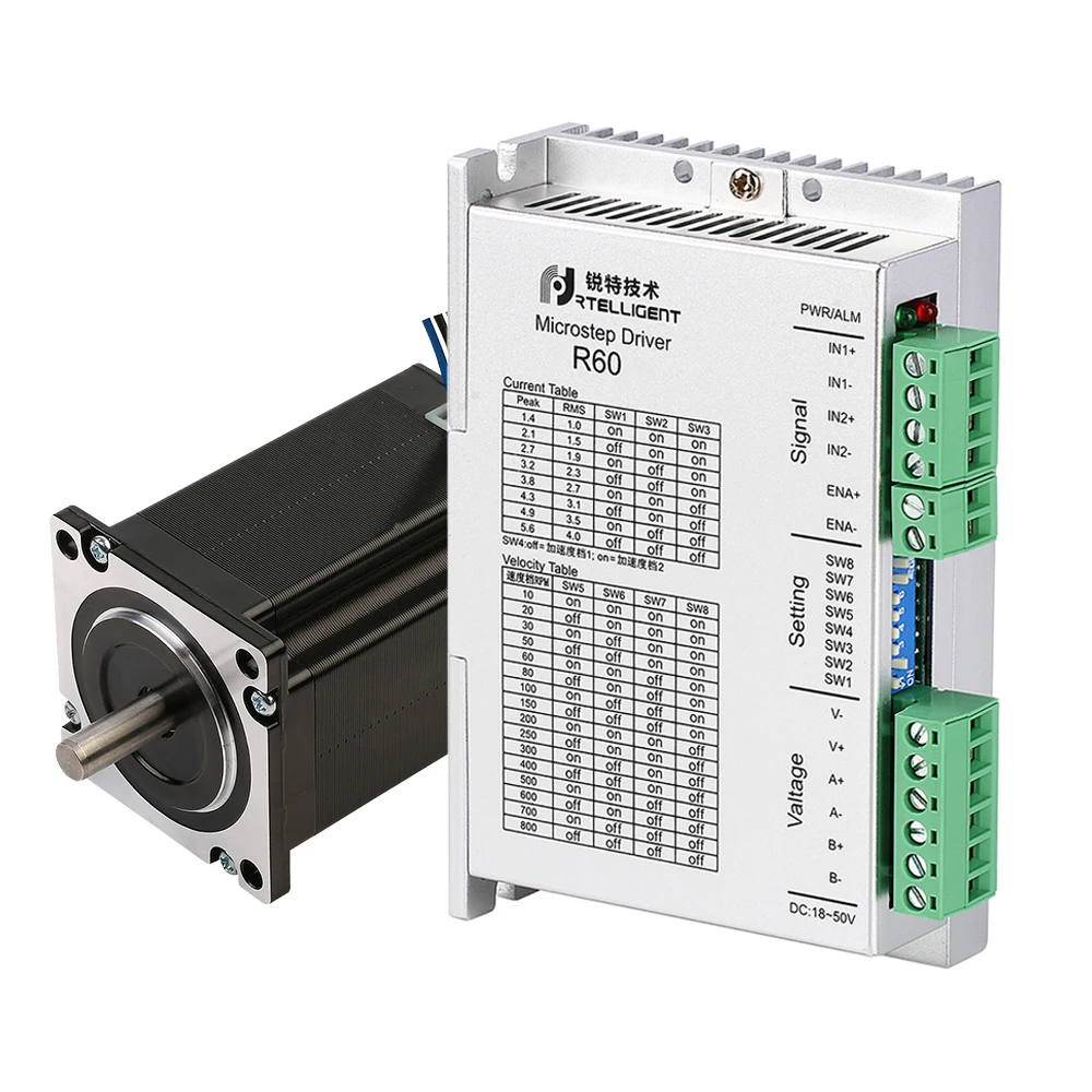 Rtelligent 1 set Nema 23  Stepper Motor Driver Kit  3N.M 8mm for CNC Kit Engraving Milling Machine