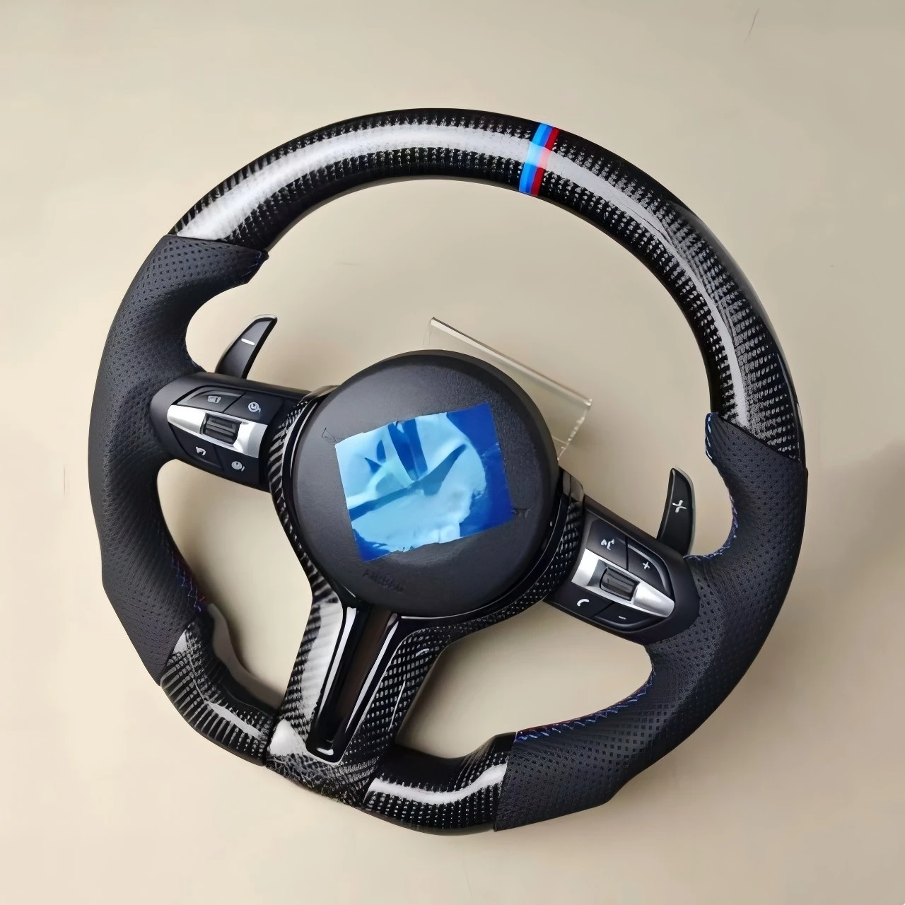 Перфорированная кожа карбоновое Спортивное Рулевое колесо для BMW F10 F30 F31 F32 F20 E60 X6 E71 X5 E70 M3 M4 M5