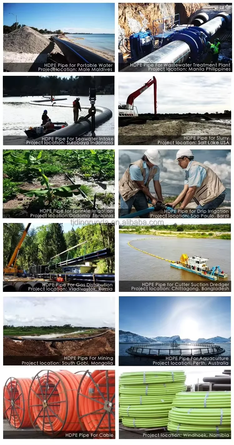 HDPE PE Water Pipe for Water Supply Irrigation Drainage Agriculture DIN & ASTM Standards 2-5mm Thickness 6m-100m Length on Sale