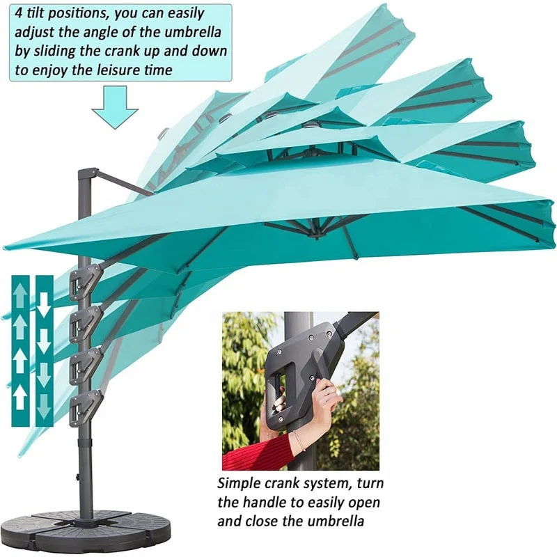 2021 garden umbrella color customizable outdoor sunshade with skylight