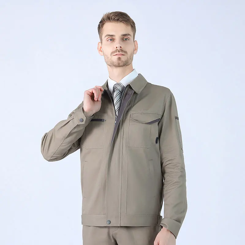 Workwear Wholesale China Factory OEM & ODM 100% Cotton Work Jacket Casual Worker Clothes Workwear