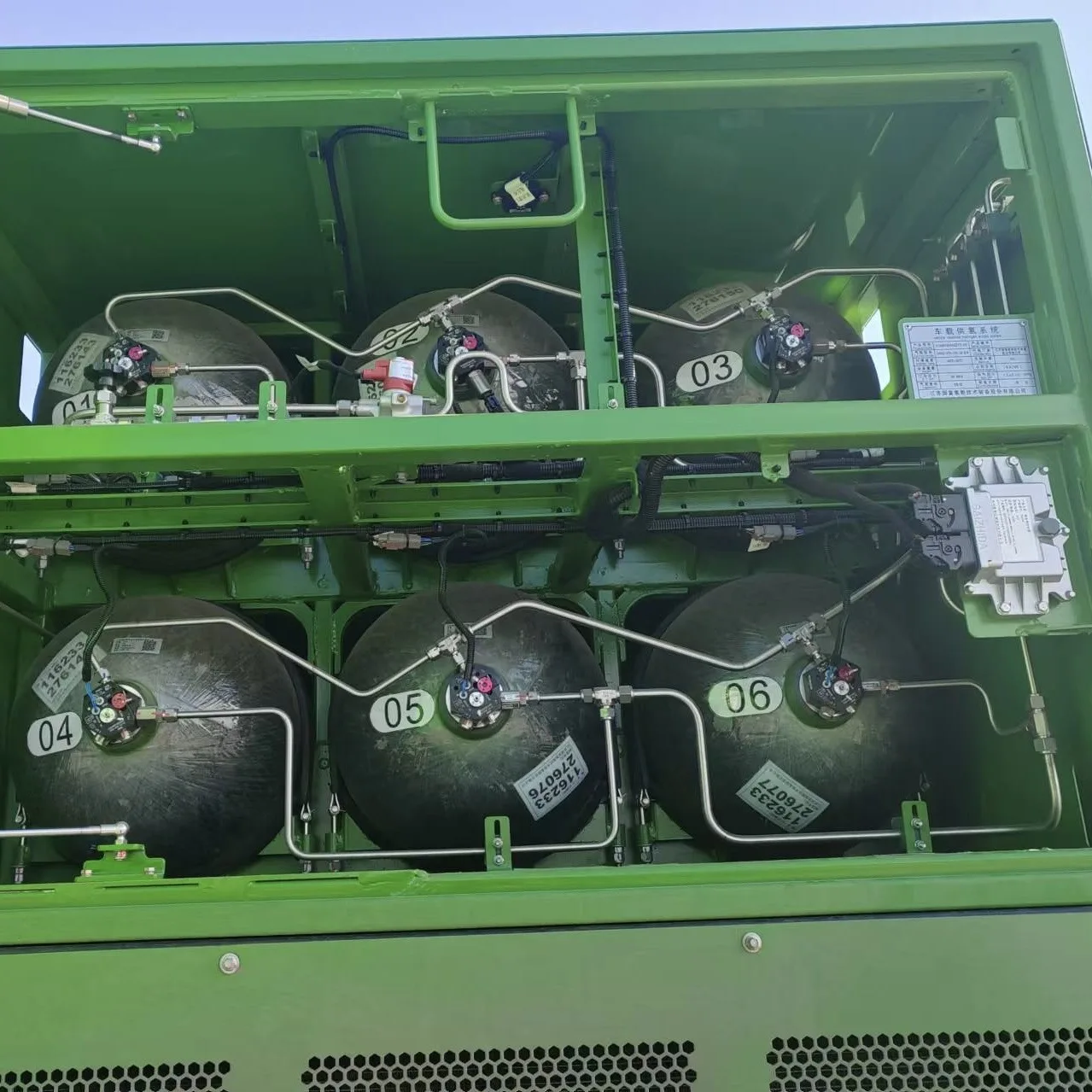 35 MPa 350 bar Large Volume High Pressure Hydrogen Storage Bottle System for Boats