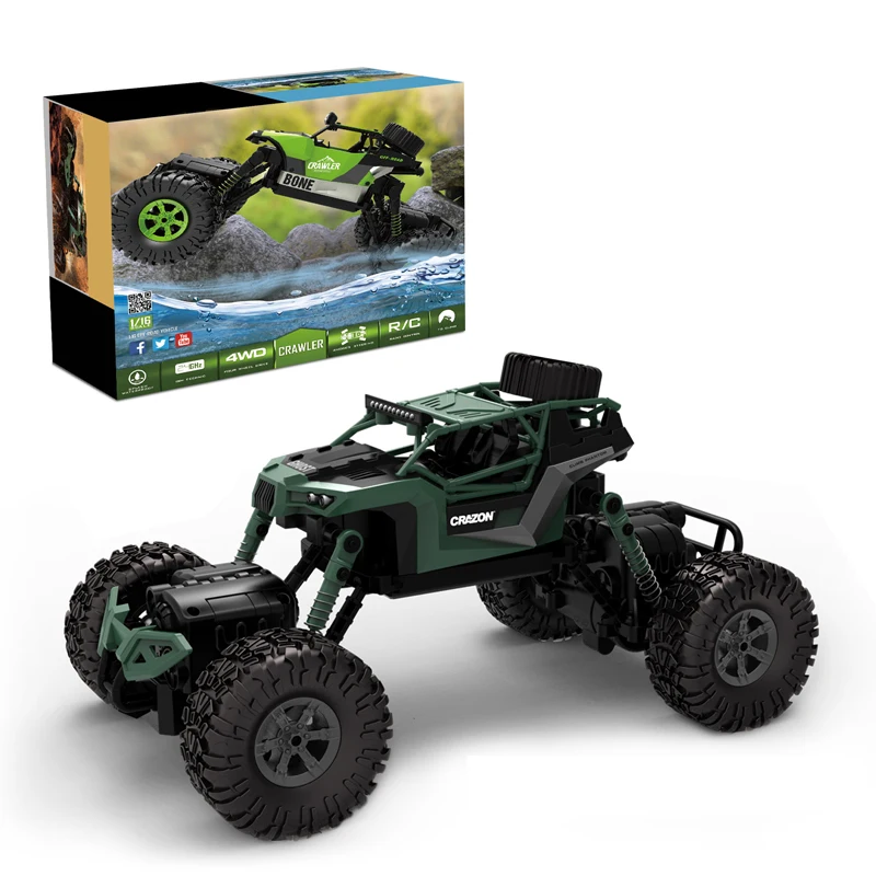 2.4G 1:16 RC Car Four-Wheel Drive Double Motors Car Waterproof Remote Control Model Off-Road Vehicle Toy