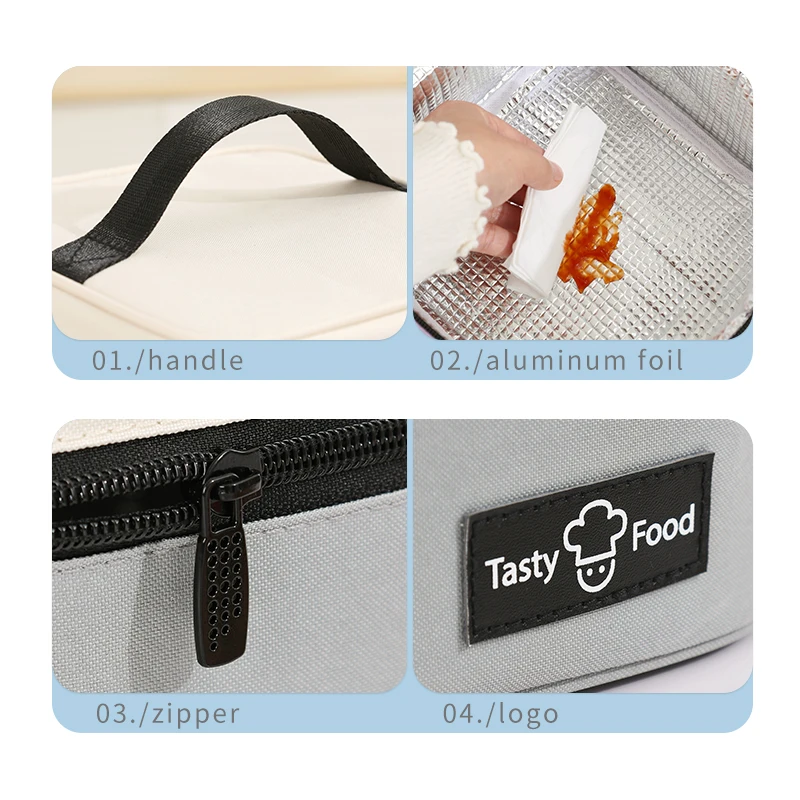 Waterproof multifunctional aluminium foil large insulated thermal lunch cooler bag