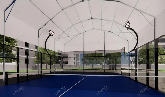 High quality Outdoor Paddle Tennis Court Sports Modular Cancha De Padel Tent  Padel Tennis Court with Cover Roof