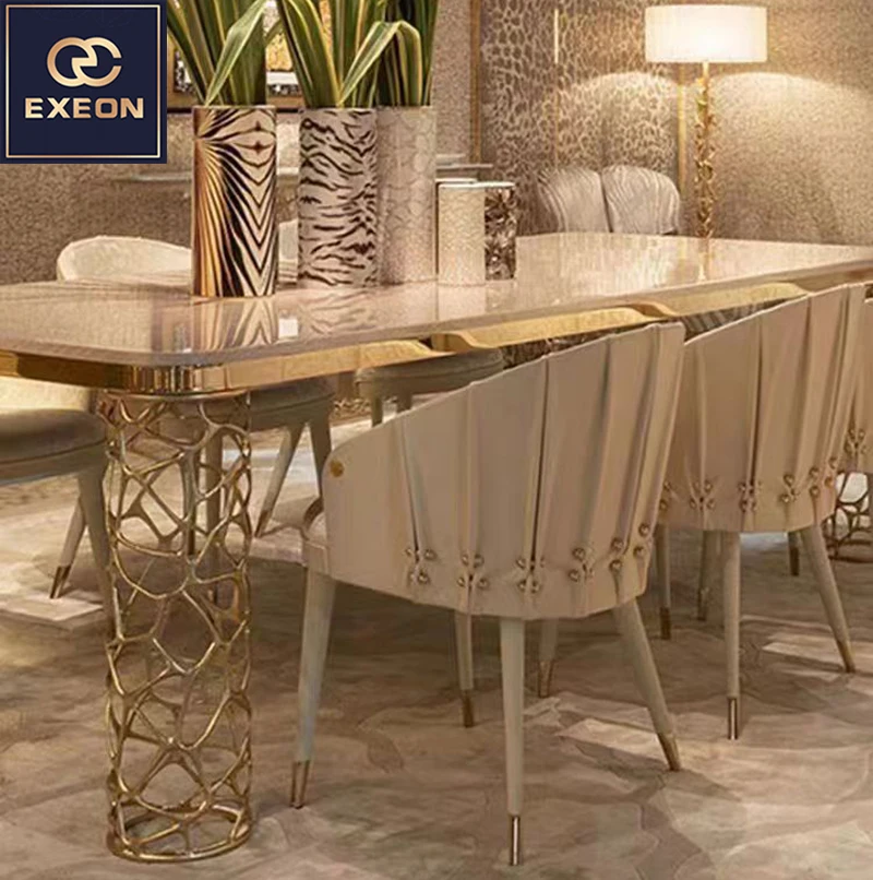 Italian Light Luxury Modern Dining Chair High-end Villa Restaurant Design Style Backrest Dining Chair