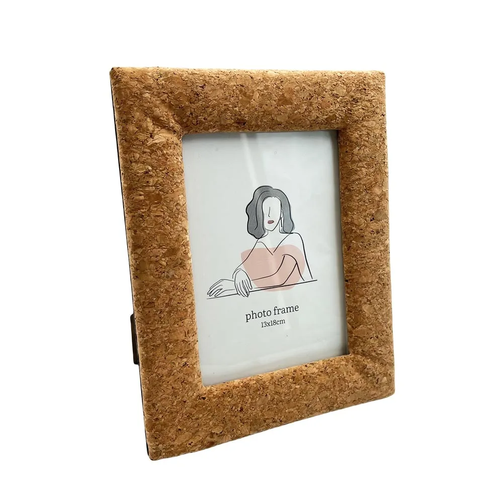 Wholesale Customized Wood Color Design Soft Fabric Velvet PU Wood Photo Picture Frame for Gift Tabletop Home Decorative