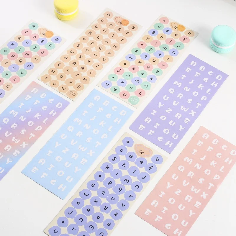 2022 New custom design  Low MOQ kiss cut Kawaii decorative  sticker sheet