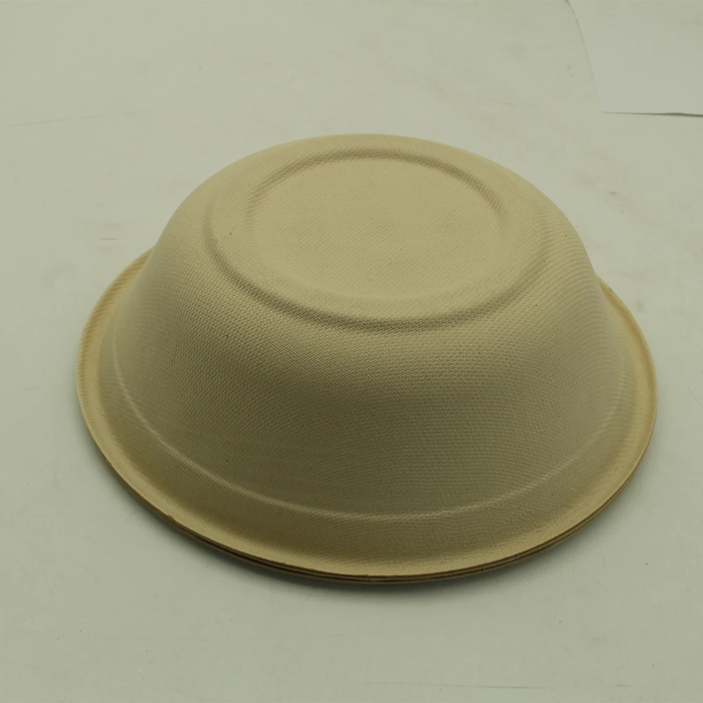 Factory Custom Wet Pressed Pulp Bowl Cereal Degradable Bowls Rice Bowls For Kitchen Disposable Tableware Set