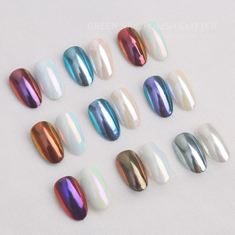 Chrome Moon Pigment Magic Powder DIY Crystal Aurora Nail Powder for nail Art Decoration Moon Aurora Pigment Powder