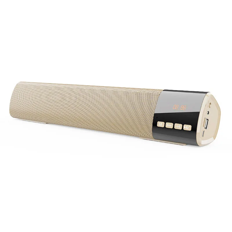  shenzhen 2020 outdoor rechargeable blue tooth black music soundbar speaker with subwoofer tv sound bar wireless