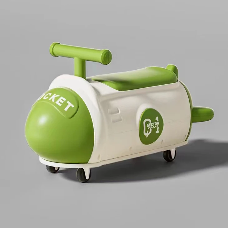 Wholesale New design Rocket Scooter baby twist car swing car with music for children