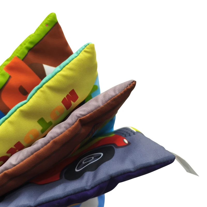 2024 New Arrival Early Education Vehicle Cloth Books for Kids BABY Soft Material Vehicle Cloth Book