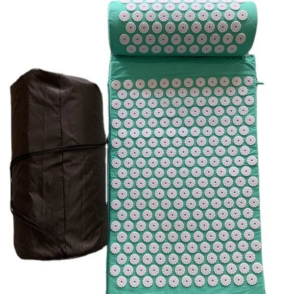 Hot Sales Acupressure Massage Mat Pillow Set Yoga Mat For Relieves Stress Back Neck Acupuncture Needles Mat