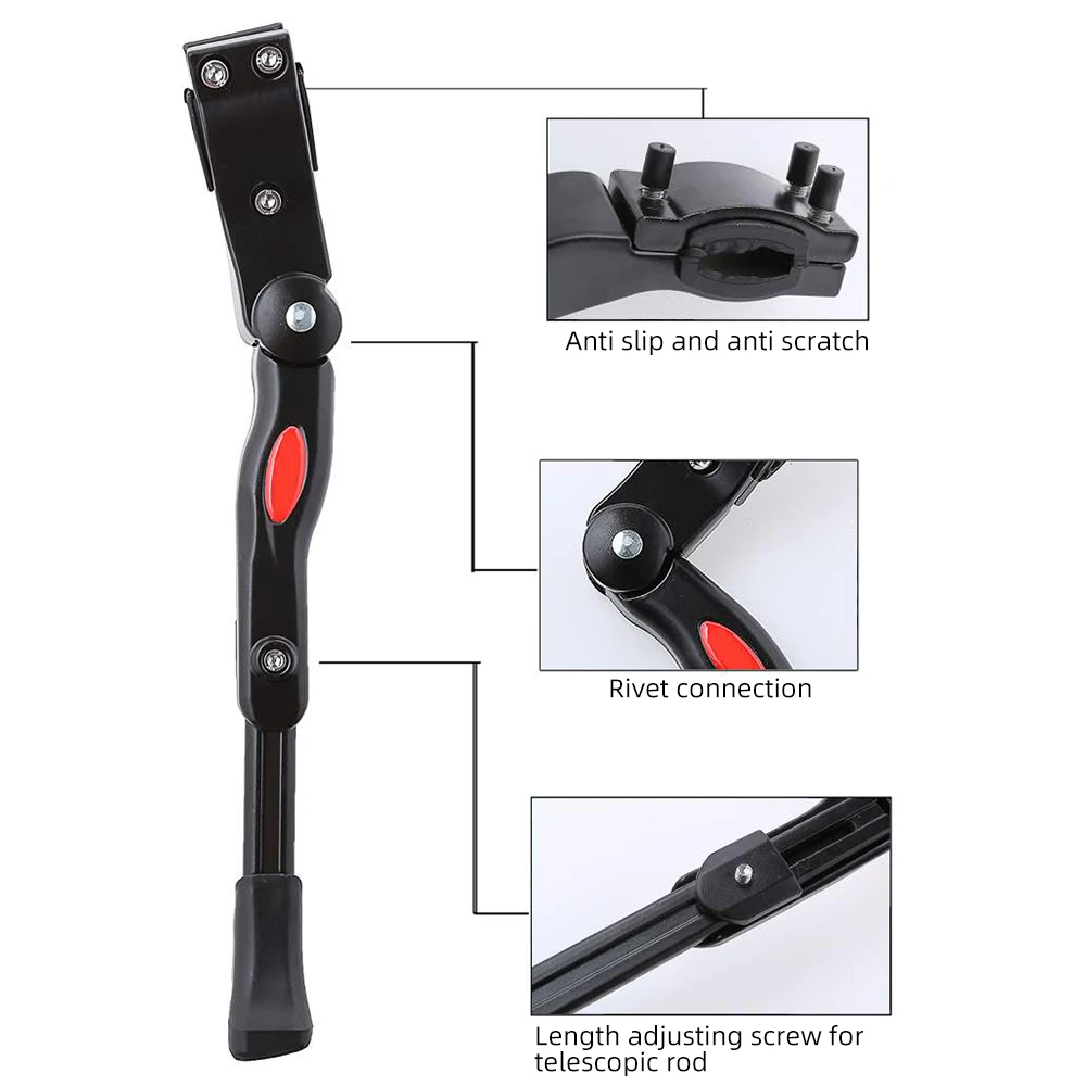 Superbsail Adjustable Bicycle Footrest Kickstand Parking Rack MTB Bike Support Side Kick Stand Leg Brace Universal Cycling Parts